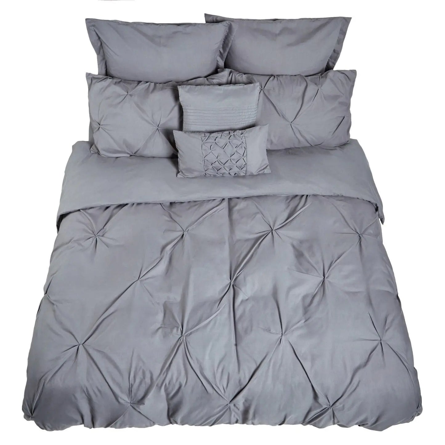 Royal Comfort 7 Pc Soft Microfiber Fitted Pleat Comforter Case Blanket Bed Set Myzenhome