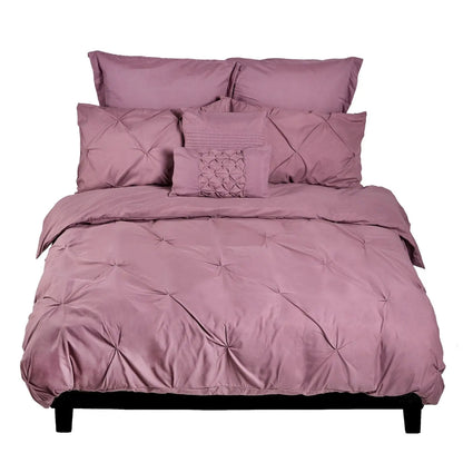 Royal Comfort 7 Pc Soft Microfiber Fitted Pleat Comforter Case Blanket Bed Set Myzenhome