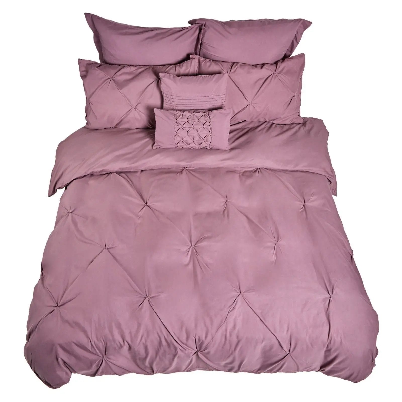 Royal Comfort 7 Pc Soft Microfiber Fitted Pleat Comforter Case Blanket Bed Set Myzenhome