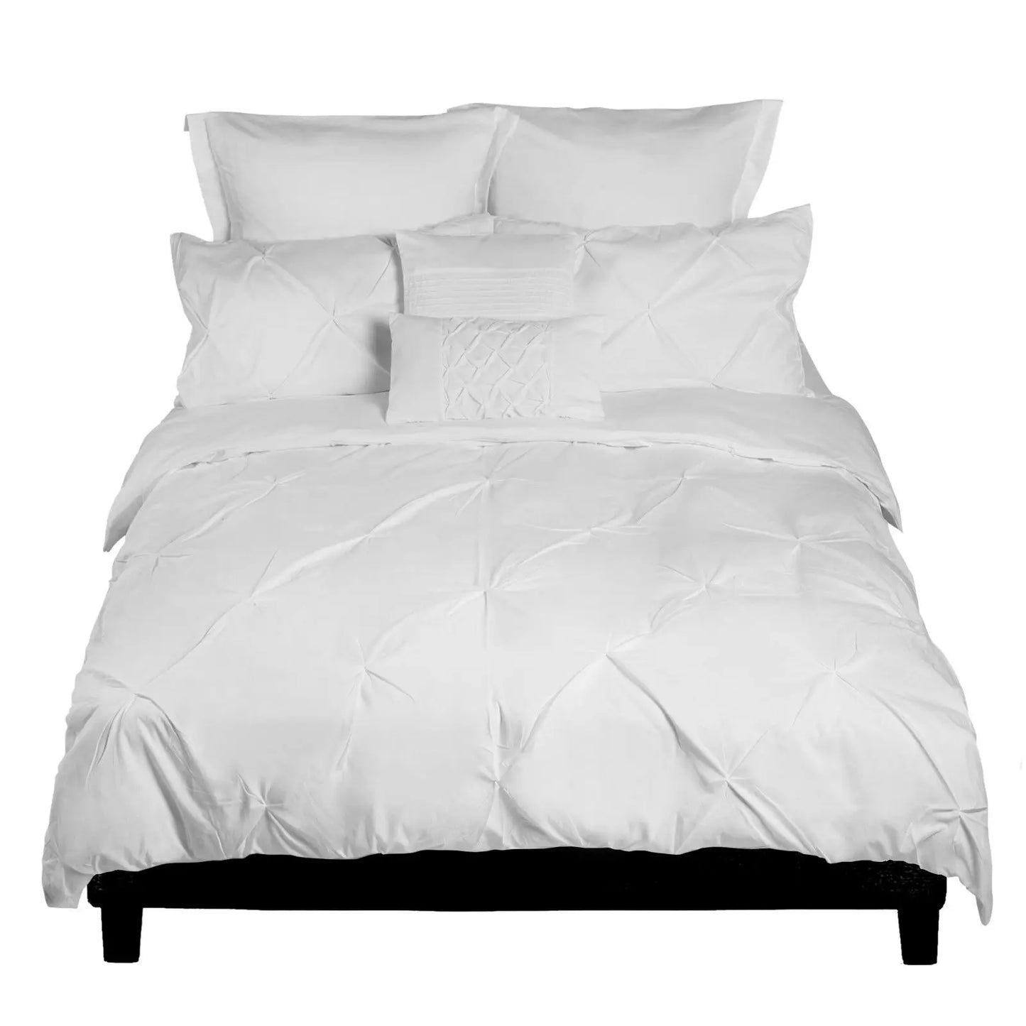 Royal Comfort 7 Pc Soft Microfiber Fitted Pleat Comforter Case Blanket Bed Set Myzenhome