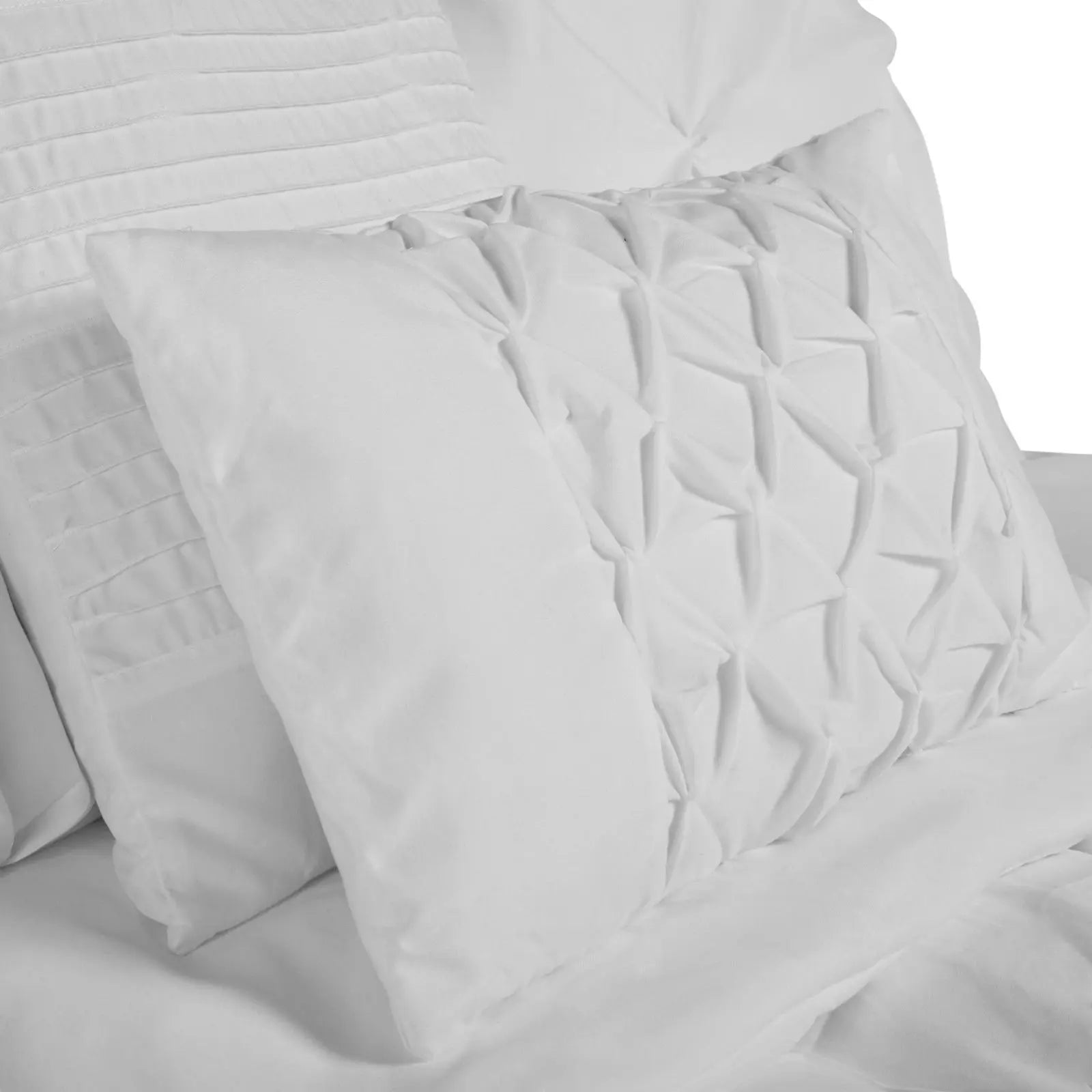 Royal Comfort 7 Pc Soft Microfiber Fitted Pleat Comforter Case Blanket Bed Set Myzenhome