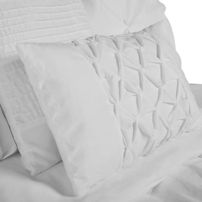 Royal Comfort 7 Pc Soft Microfiber Fitted Pleat Comforter Case Blanket Bed Set Myzenhome