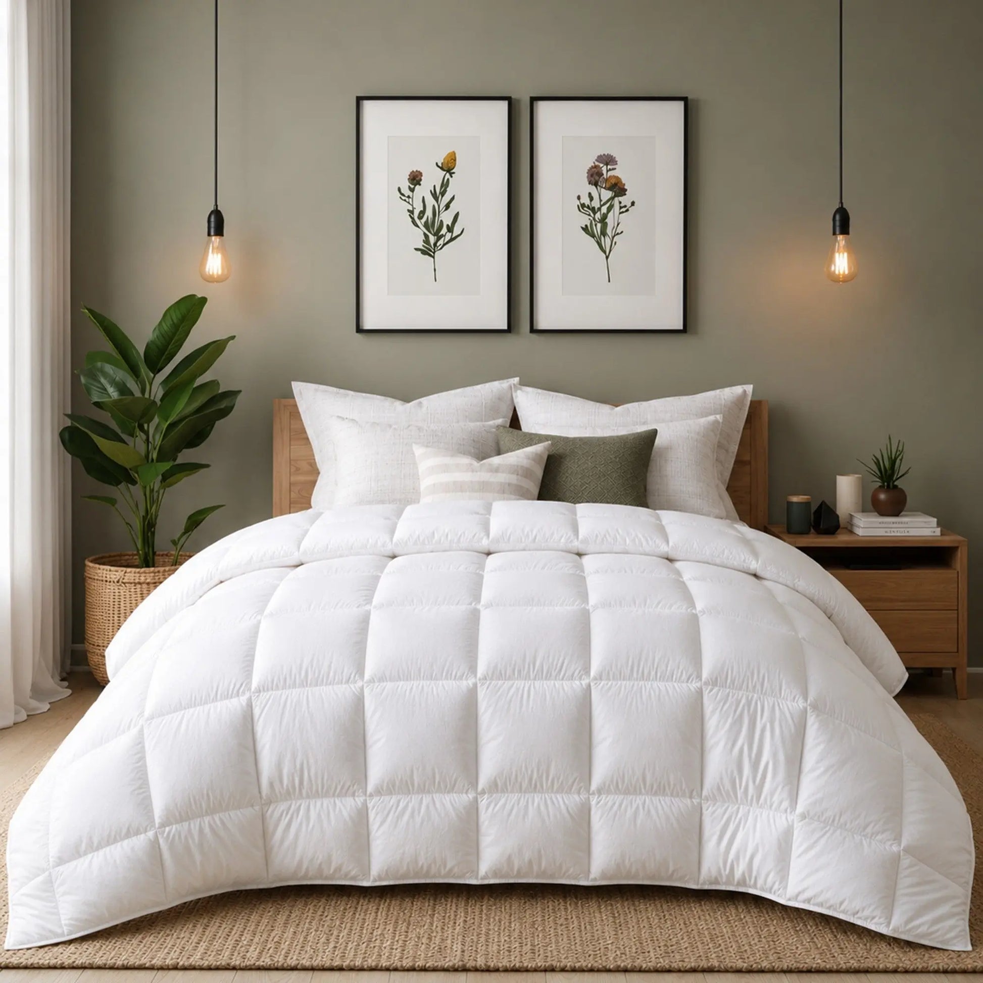 Royal Comfort 800GSM Wool Blend All Seasons Quilt 60% Wool Cotton Cover Myzenhome
