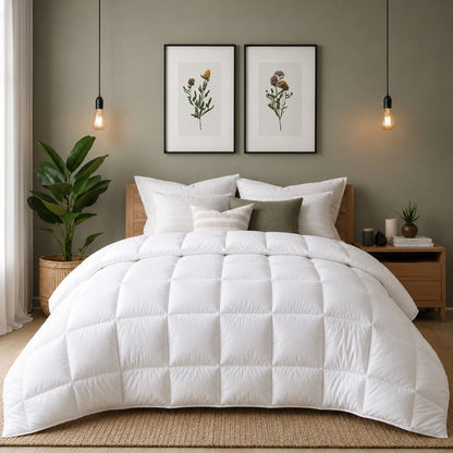 Royal Comfort 800GSM Wool Blend All Seasons Quilt 60% Wool Cotton Cover Myzenhome