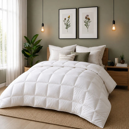 Royal Comfort 800GSM Wool Blend All Seasons Quilt 60% Wool Cotton Cover Myzenhome