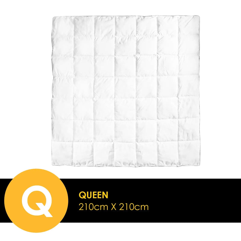 Royal Comfort Bamboo Blend Quilt 250GSM Luxury Duvet 100% Cotton Cover - Myzenhome