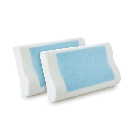 Royal Comfort Cooling Gel Contour High Density Memory Foam Pillow Twin Pack - Myzenhome