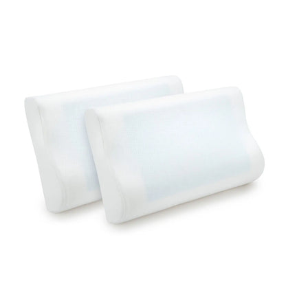 Royal Comfort Cooling Gel Contour High Density Memory Foam Pillow Twin Pack - Myzenhome