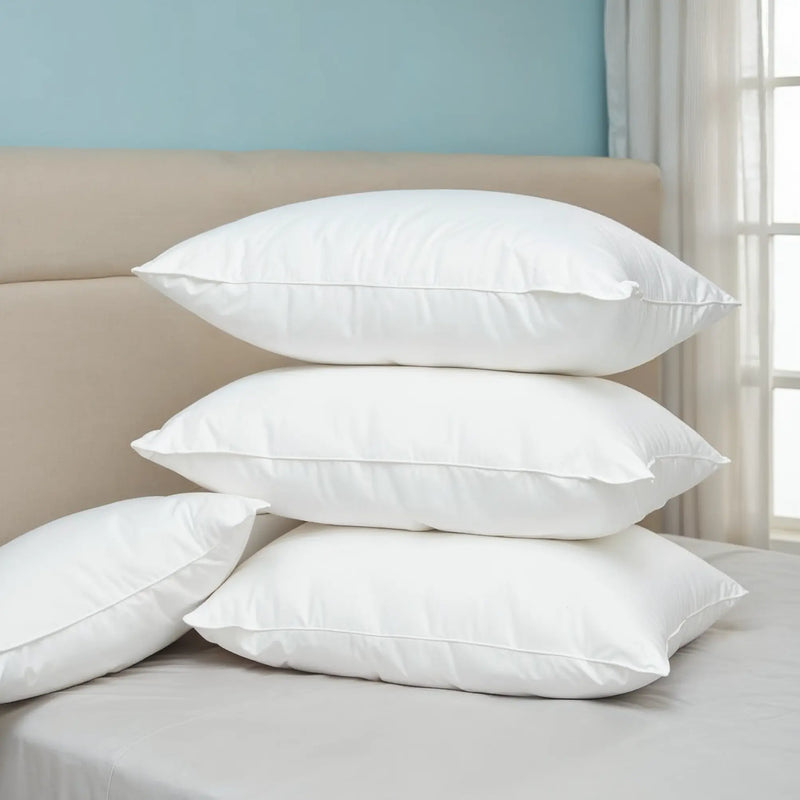 Royal Comfort Duck Feather Down Pillows 50 x 75cm Set Hotel Quality 4 Pack - Myzenhome