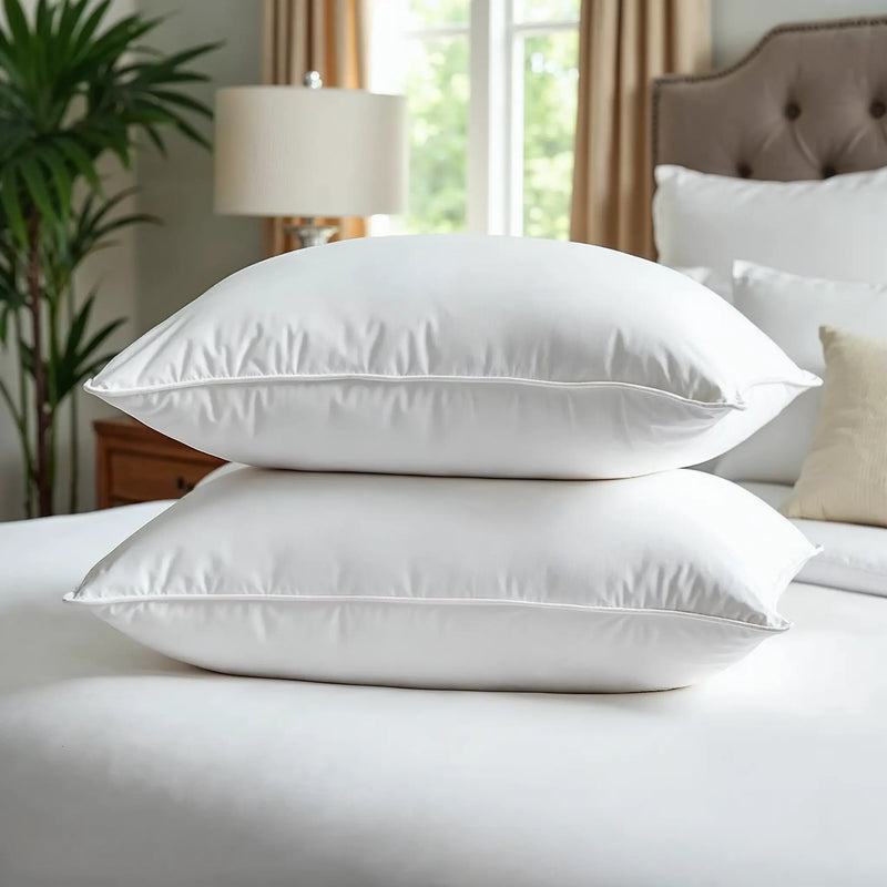 Royal Comfort Duck Feather Down Pillows 50 x 75cm Set Hotel Quality 4 Pack - Myzenhome