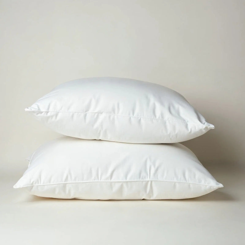 Royal Comfort Goose Down Feather Pillows 1000GSM 100% Cotton Cover - Twin Pack - Myzenhome