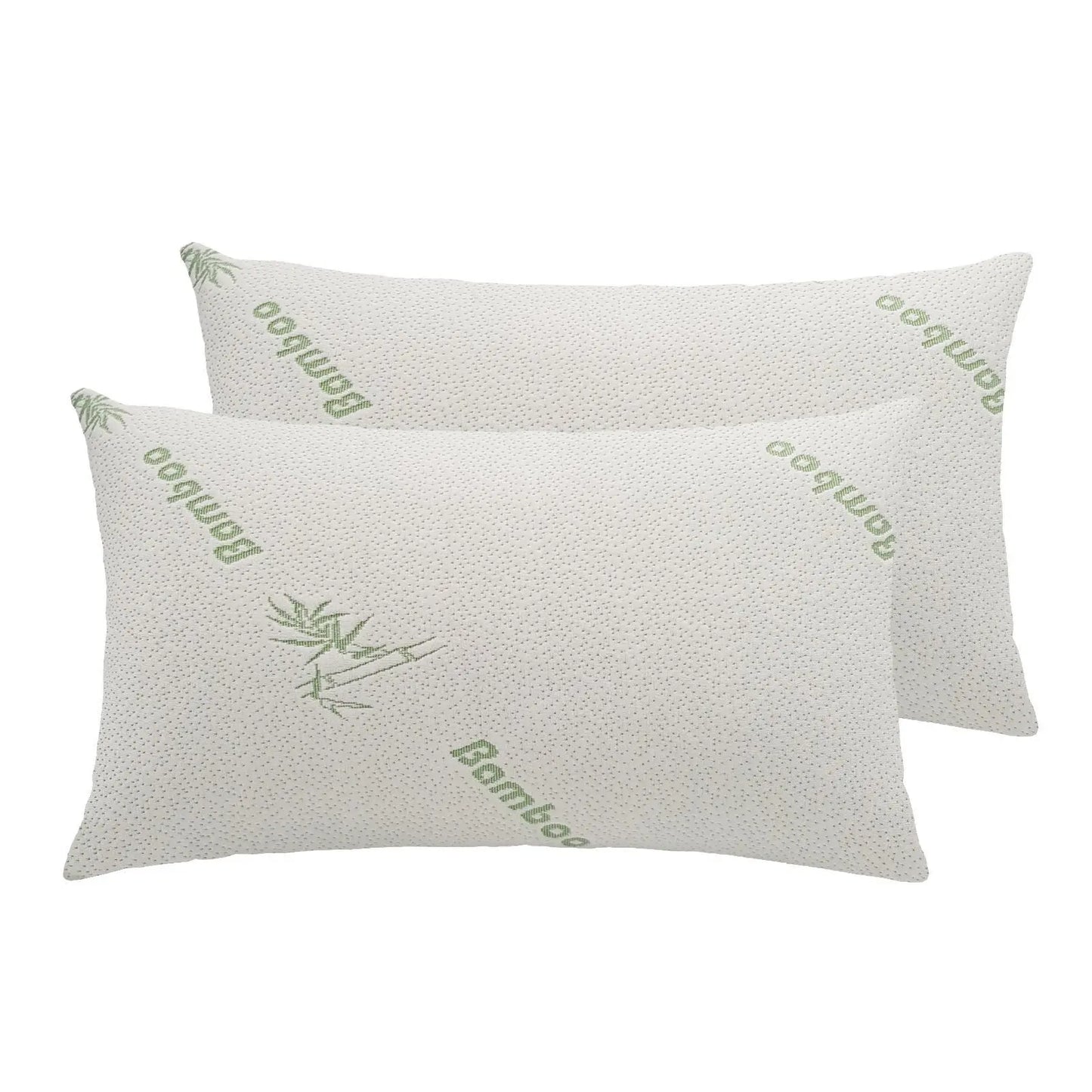 Royal Comfort Large Bamboo Blend Memory Foam Pillows 45 x 75cm - 2 x 1 Packs - Myzenhome