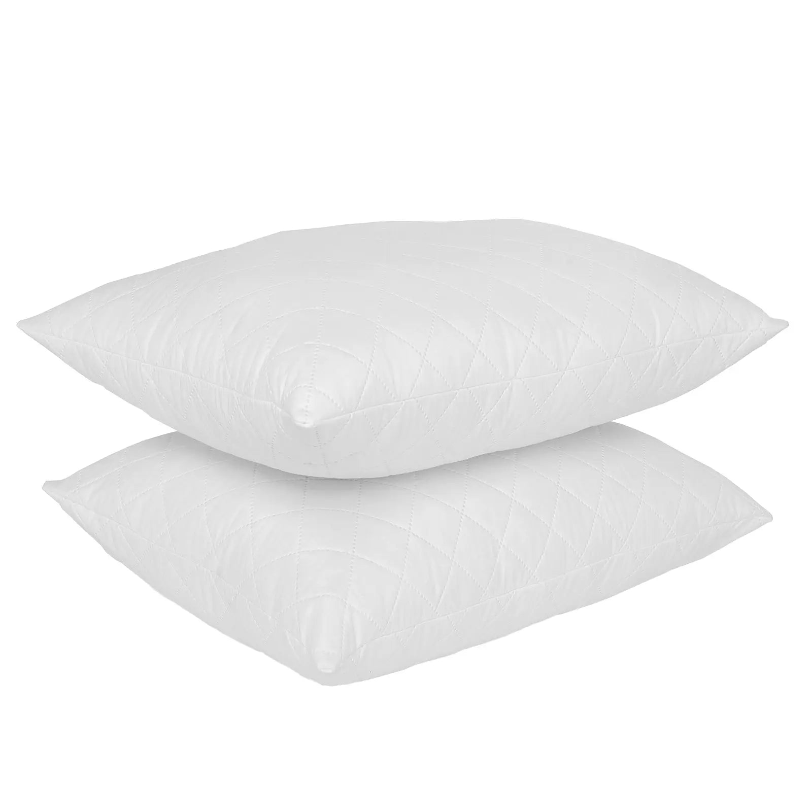 Royal Comfort Luxury Bamboo Blend Quilted Pillow Twin Pack Extra Fill Support - Myzenhome