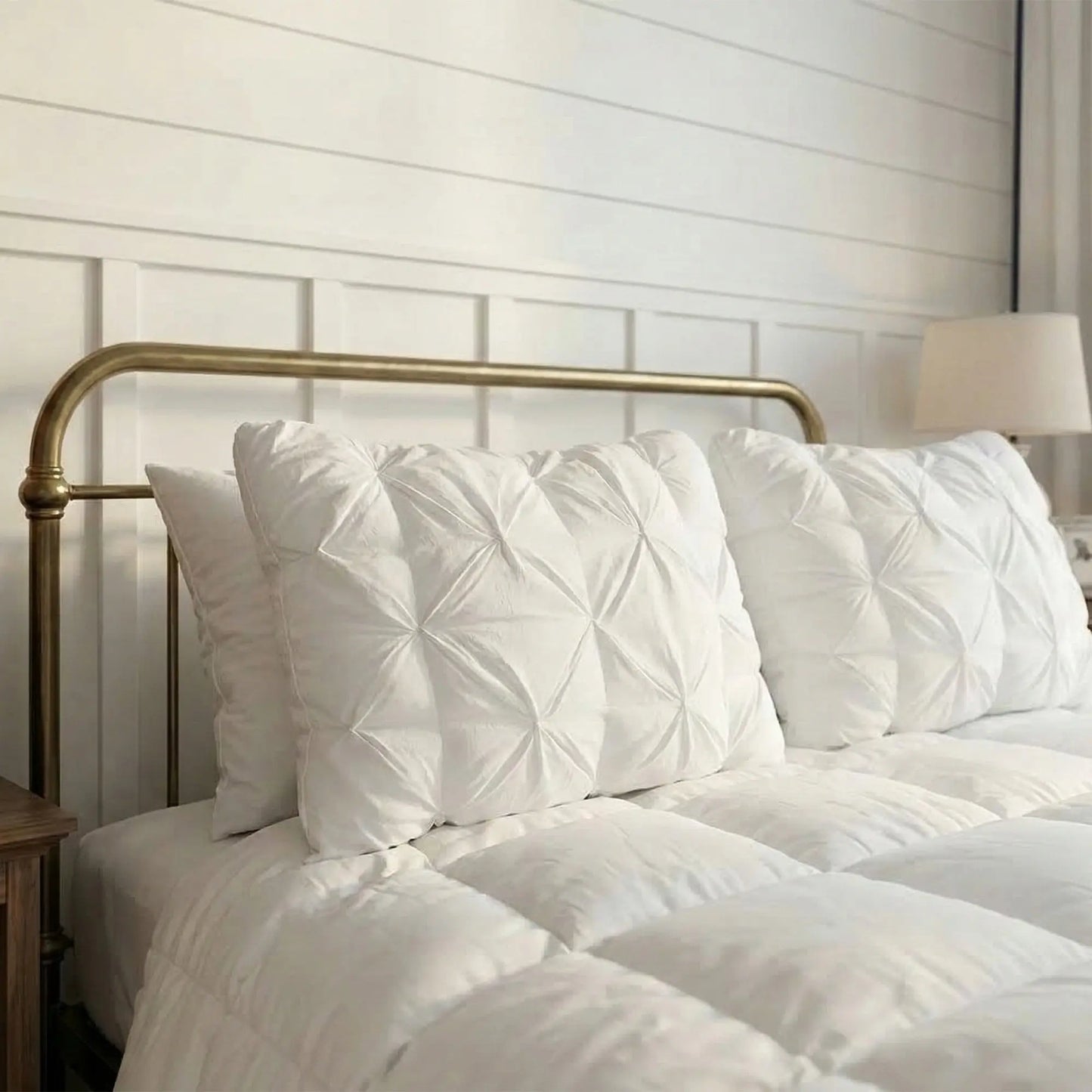 Royal Comfort Luxury Hotel Pillow 2 Pack 800GSM Microfibre 50x90cm White Myzenhome