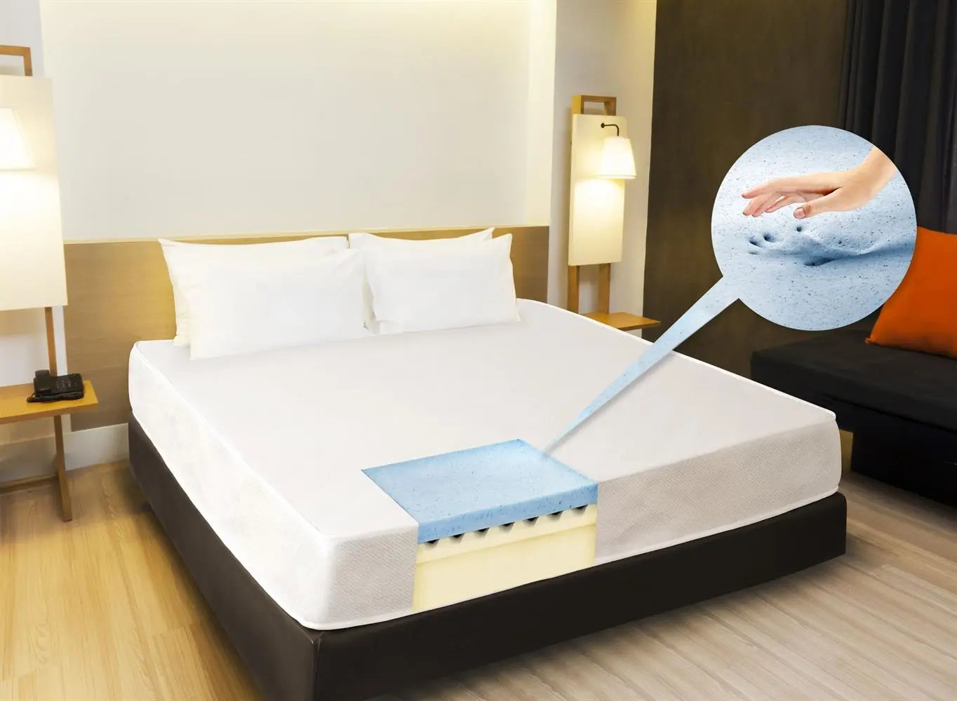 Royal Comfort Mattress King Size Gel Infused High Density Cooling Memory Foam Myzenhome