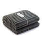 Royal Comfort Thermolux Heated Stripe Faux Fleece Throw Myzenhome