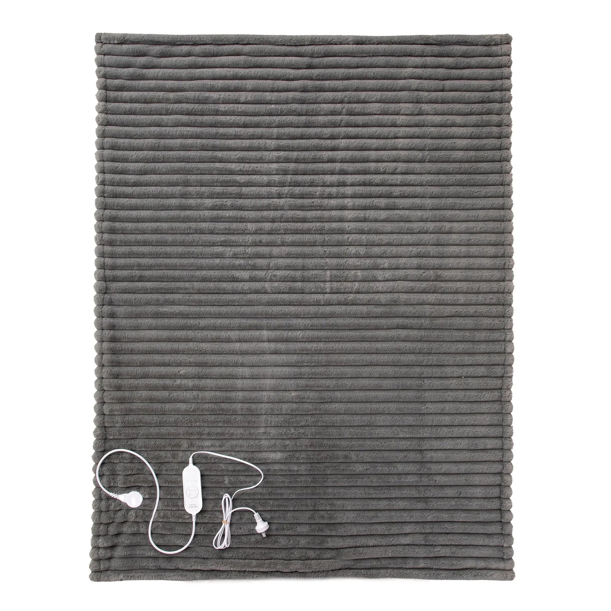 Royal Comfort Thermolux Heated Stripe Faux Fleece Throw Myzenhome