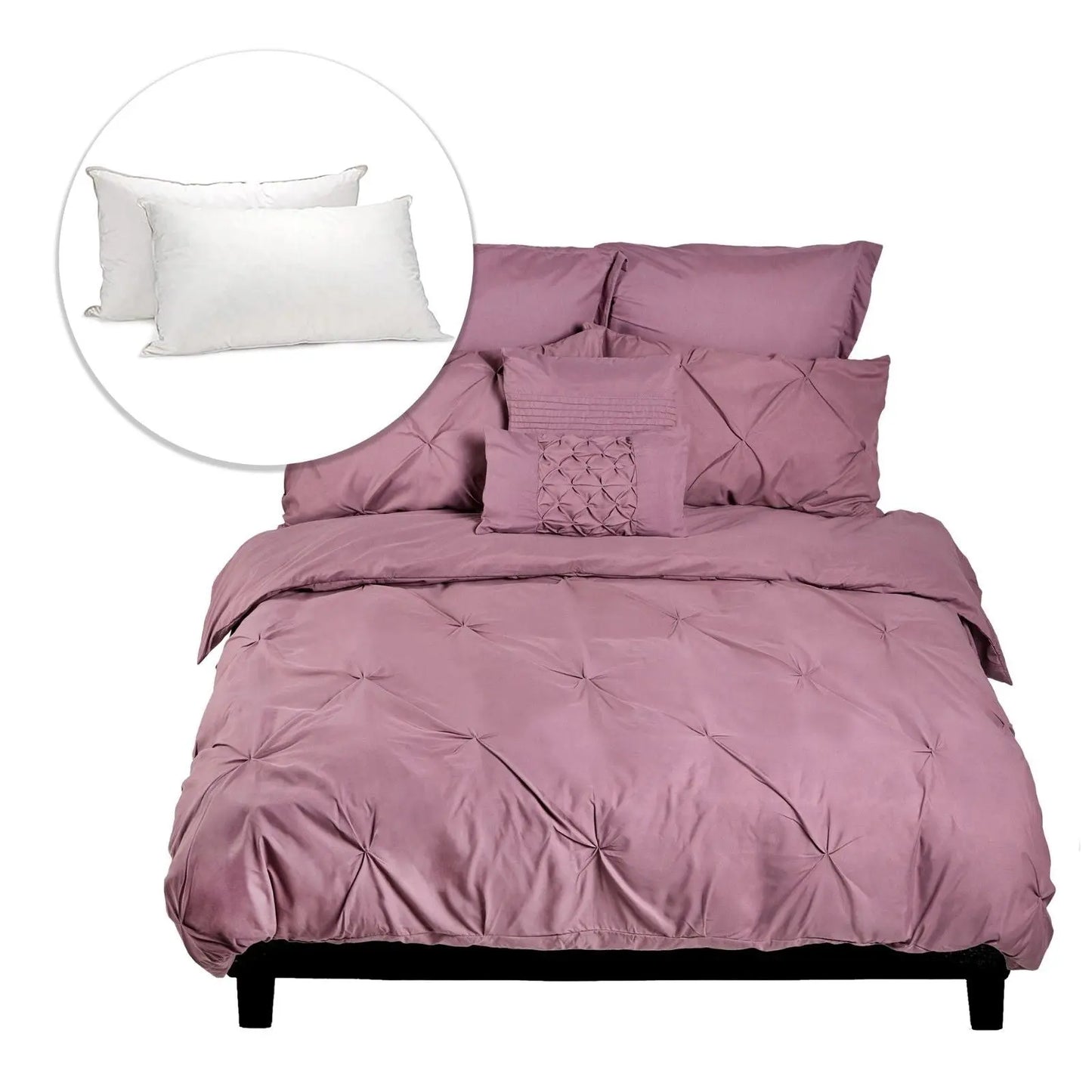 Royal Comfort Value Combo 7-Pc Comforter Set + Twin Pillows King Size Myzenhome