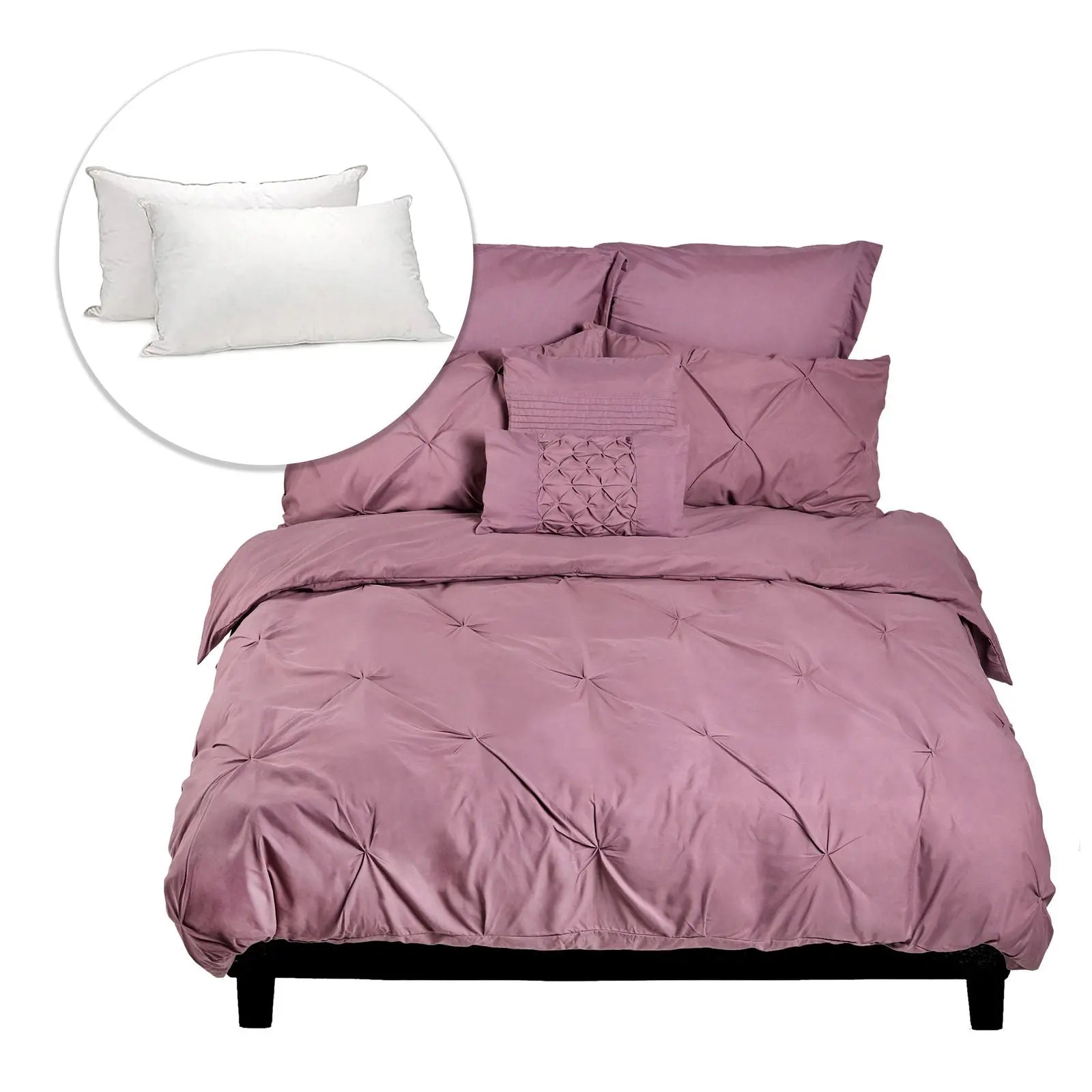 Royal Comfort Value Combo 7-Pc Comforter Set + Twin Pillows King Size Myzenhome