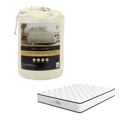 Royal comfort bedroom set 1 x comforpedic mattress and bed in a bag coverlet set Royal Comfort