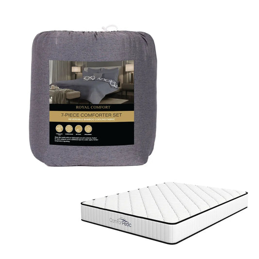 Royal comfort bedroom set 1 x mattress comforpedic and 1 x 7 piece comforter set Royal Comfort