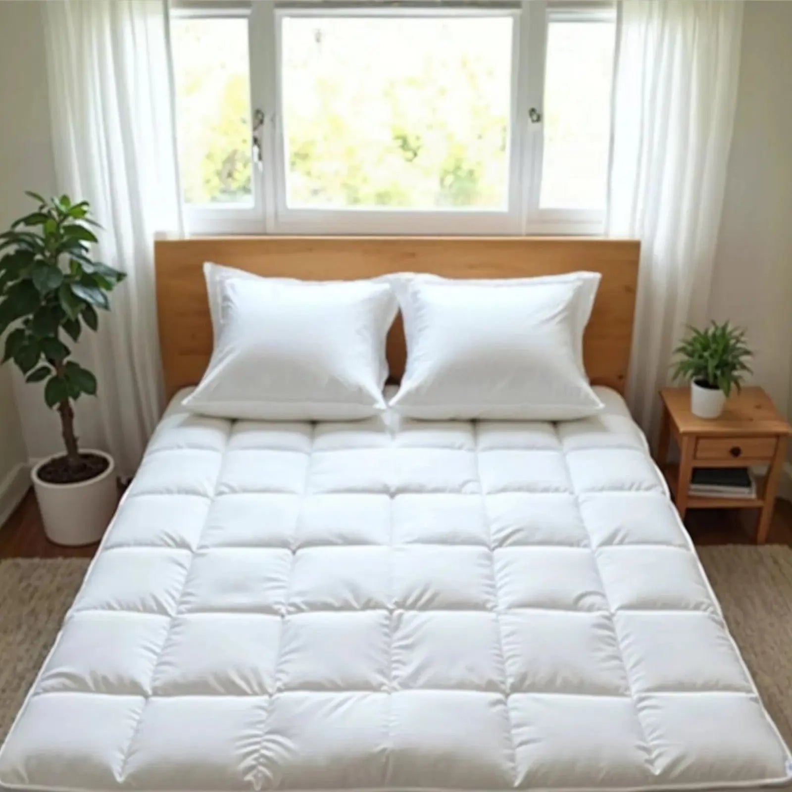 Royal comfort duck feather and down mattress topper 1800gsm pillowtop underlay Royal Comfort