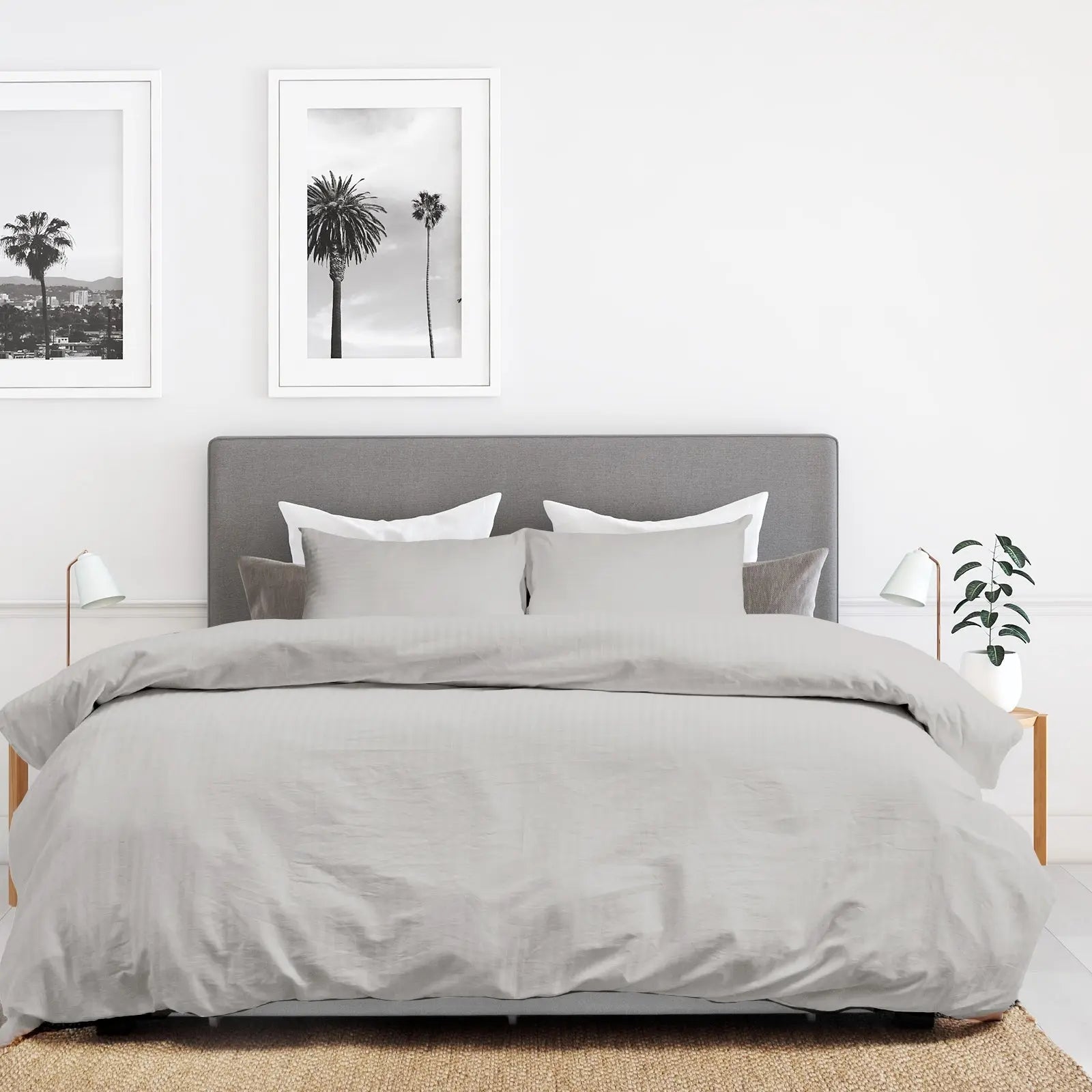 Royal comfort kensington 1200 thread count 100% cotton stripe quilt cover set Royal Comfort