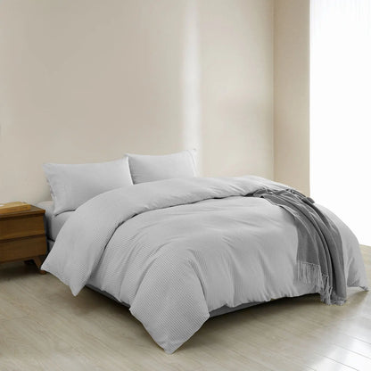 Royal comfort luxury striped linen quilt cover set soft touch premium bedding Royal Comfort