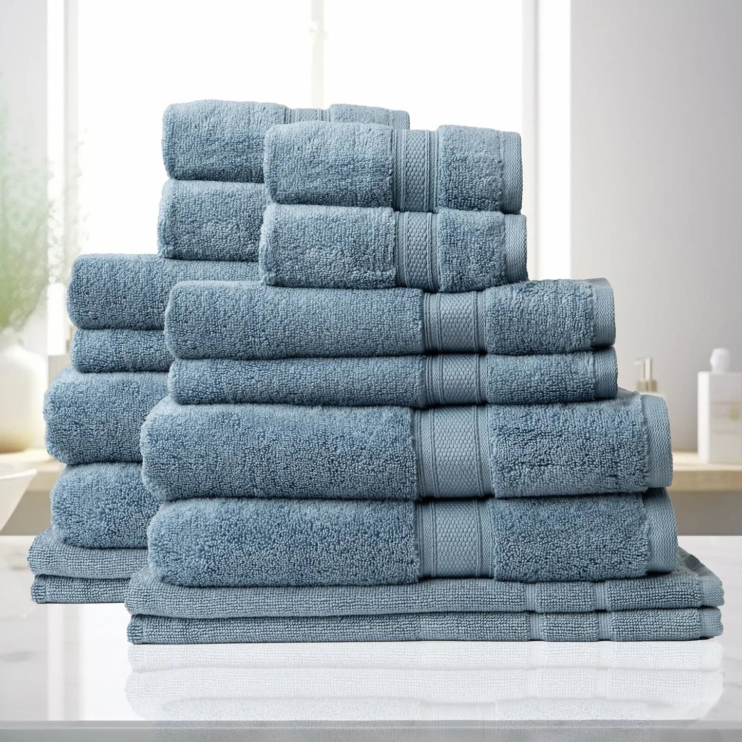 Royal comfort towel set 16 piece 100% cotton zero twist luxury plush Royal Comfort