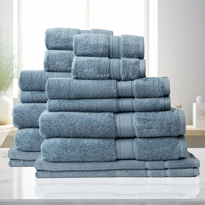 Royal comfort towel set 16 piece 100% cotton zero twist luxury plush Royal Comfort