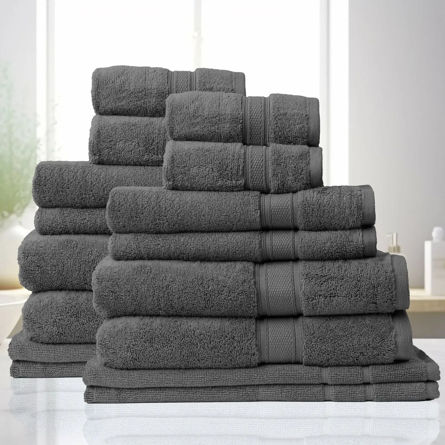 Royal comfort towel set 16 piece 100% cotton zero twist luxury plush Royal Comfort