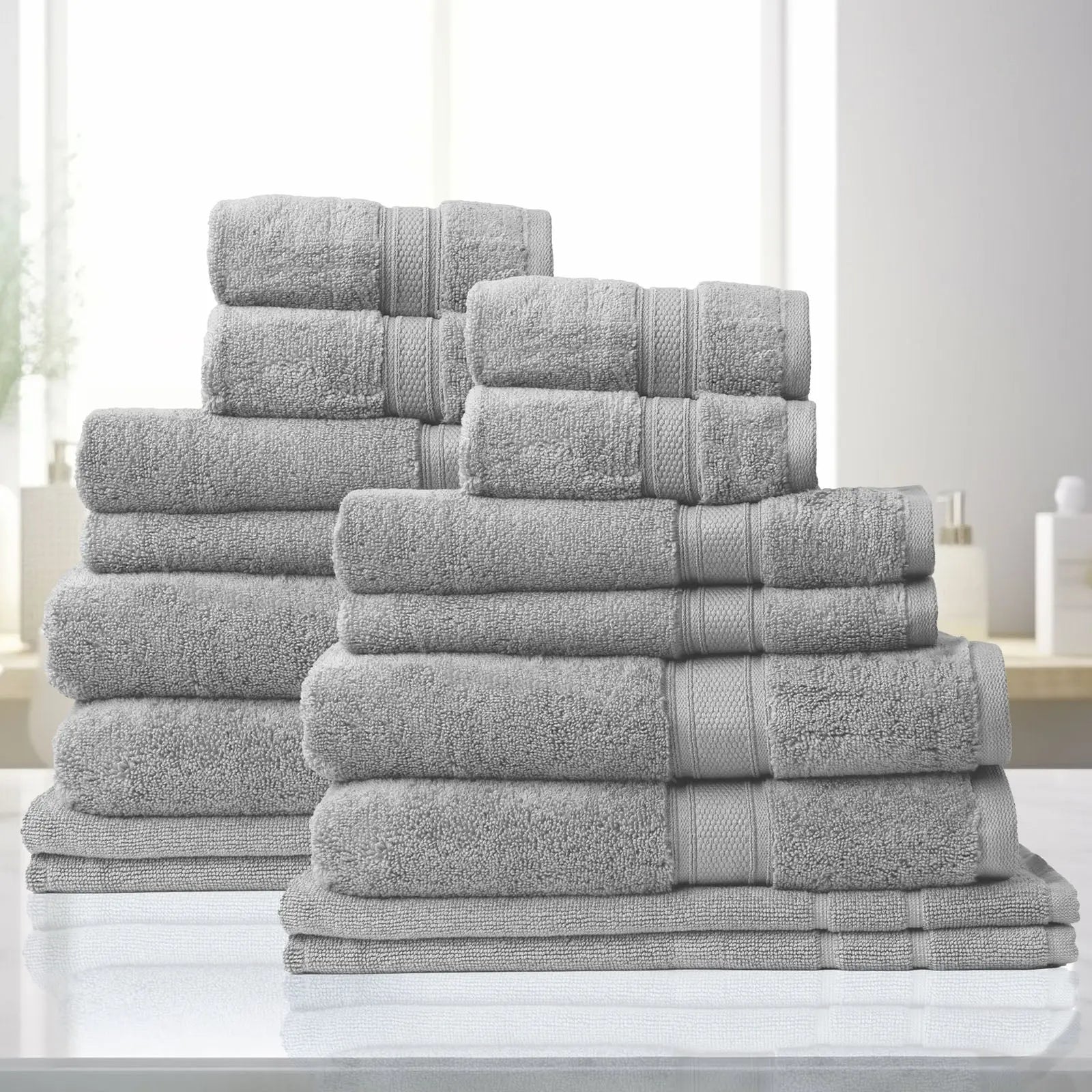 Royal comfort towel set 16 piece 100% cotton zero twist luxury plush Royal Comfort