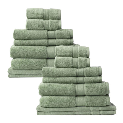 Royal comfort towel set 16 piece 100% cotton zero twist luxury plush Royal Comfort