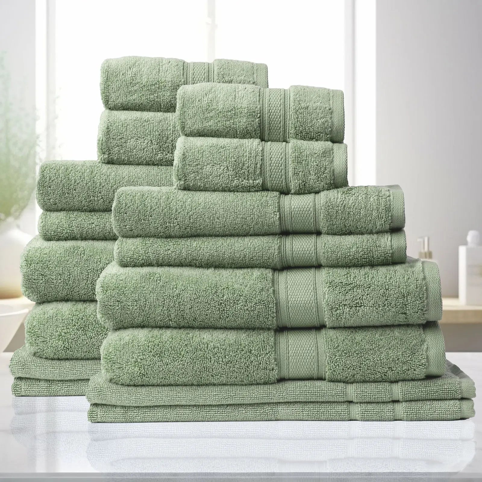 Royal comfort towel set 16 piece 100% cotton zero twist luxury plush Royal Comfort