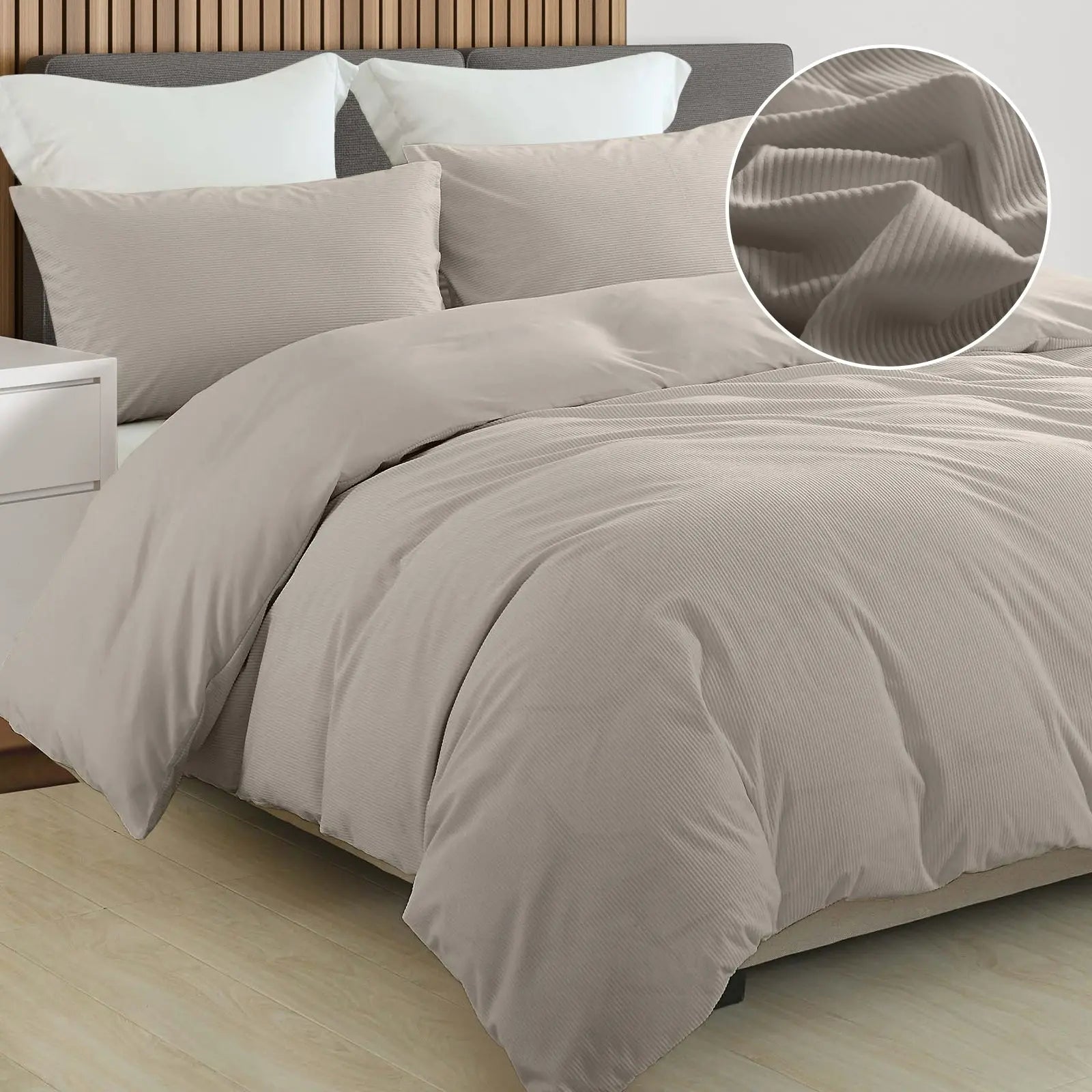 Royal comfort velvet corduroy quilt cover set super soft luxurious warmth Royal Comfort