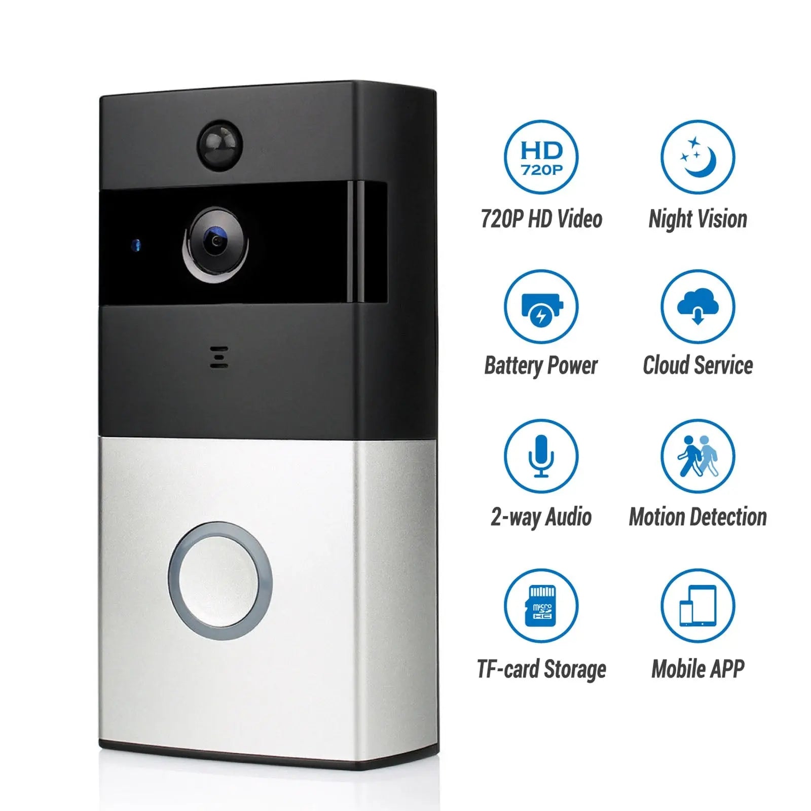 Safe Zone Wireless Video Doorbell Camera 8GB Smart Remote Control Intercom WiFi - Myzenhome