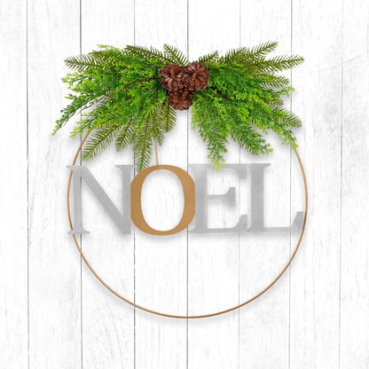 Santa's Helper Noel Christmas Wreath Charming Seasonal Touch 50CM Myzenhome