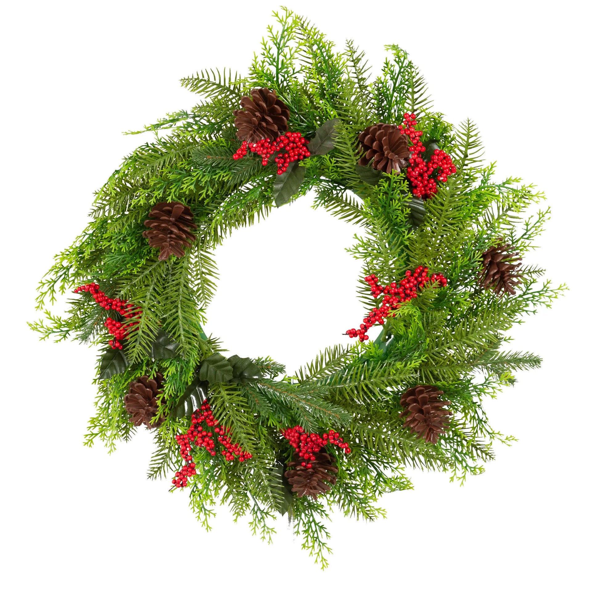 Santa's Helper Pine Cone Christmas Wreath Decor Xmas 50CM Myzenhome