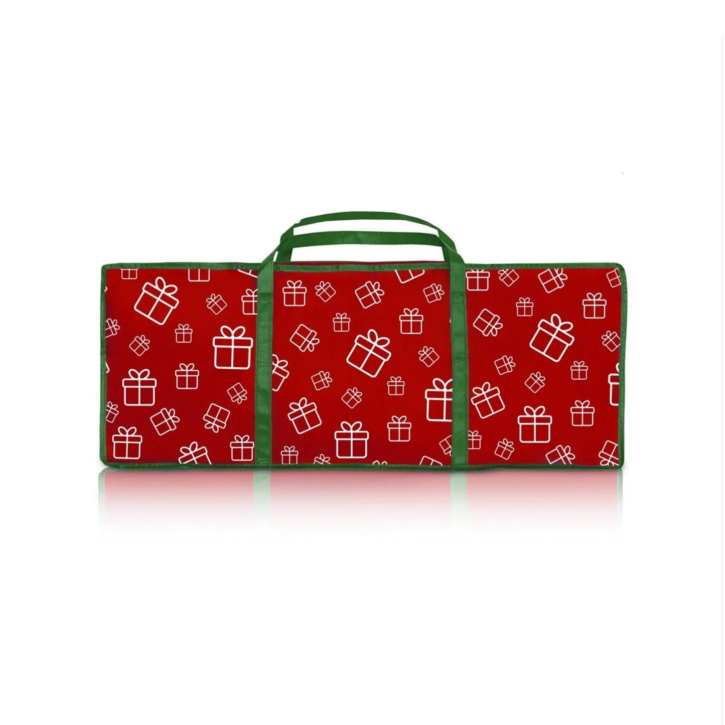 Santa's Helper Printed Christmas Paper Storage Bag With 5 Rolls and Scissors Set Myzenhome