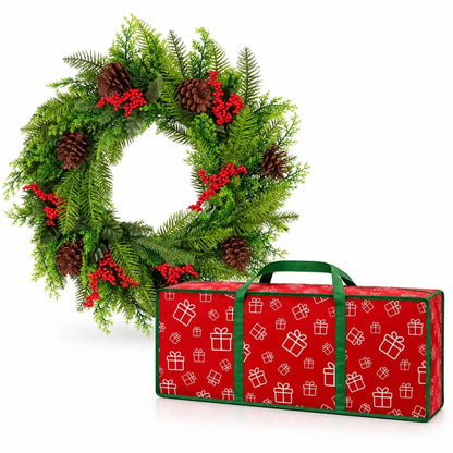 Santa's Helper Santa's Helper Pine Cone Wreath & Gift Wrap Kit Myzenhome