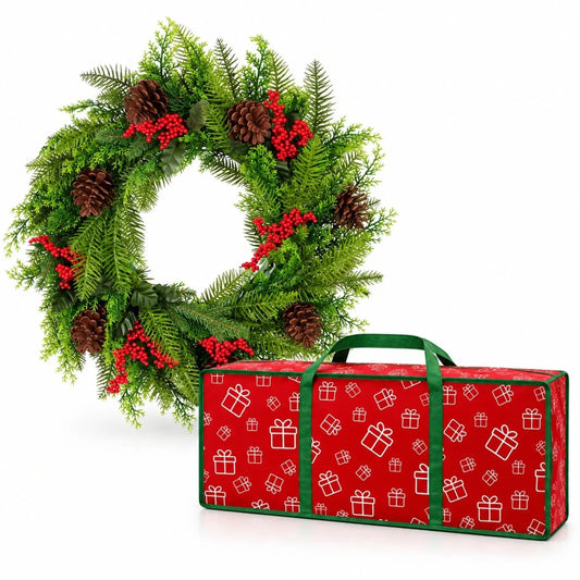 Santa's Helper Santa's Helper Pine Cone Wreath & Gift Wrap Kit Myzenhome