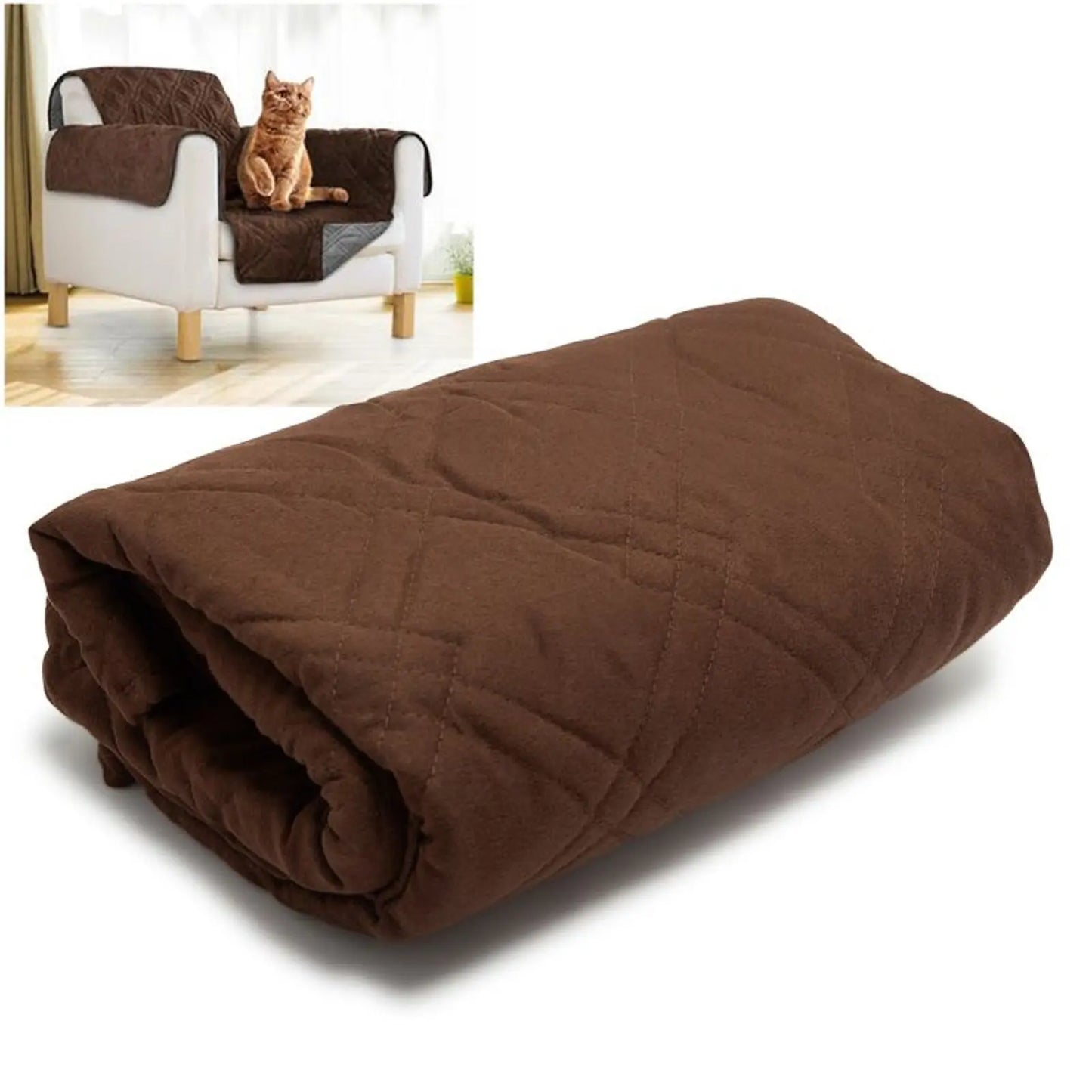 Sprint industries reversible slipover pet couch sofa cover protector armchair Sprint Industries