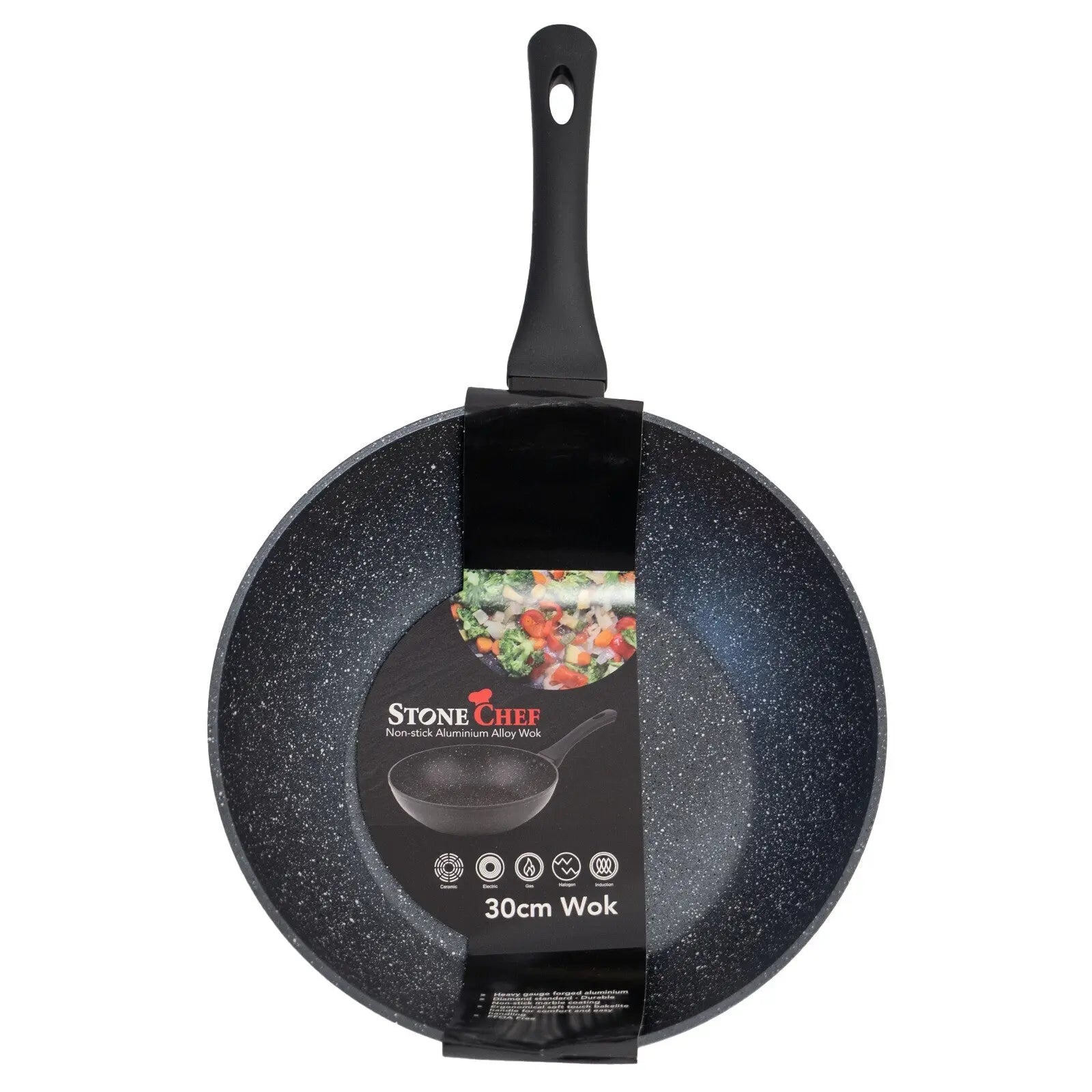 Stone Chef Forged Wok Non Stick Cookware Kitchen - Myzenhome