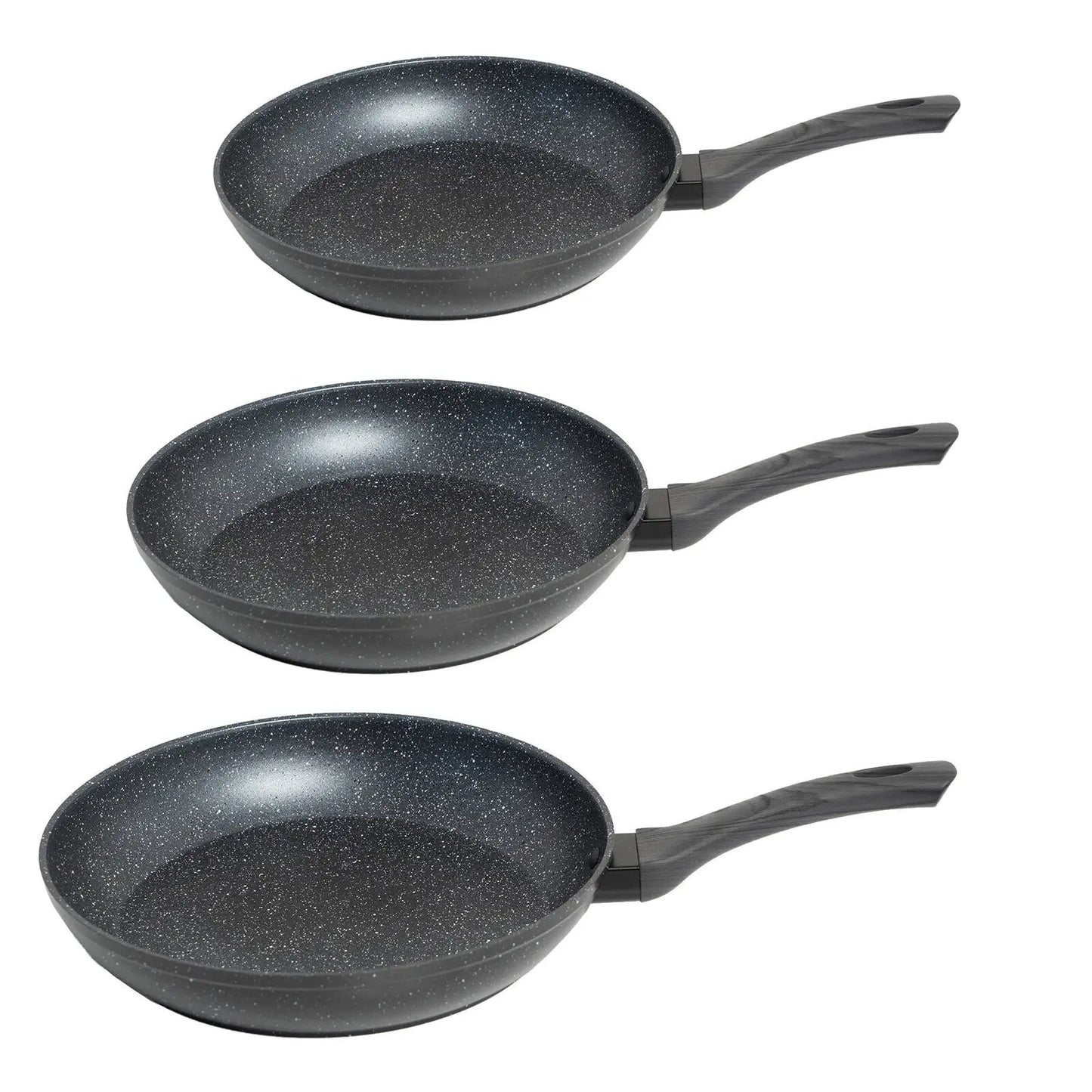 StoneChef 3 Piece Fry Pan Set 20cm 24cm 28cm Kitchen Set - Myzenhome