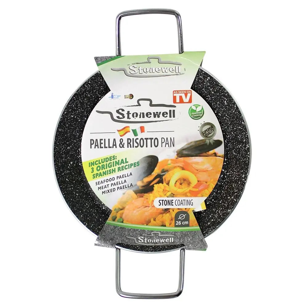 Stonewell 26cm Paella Pan Kitchen Non Stick Cookware Stone - Myzenhome