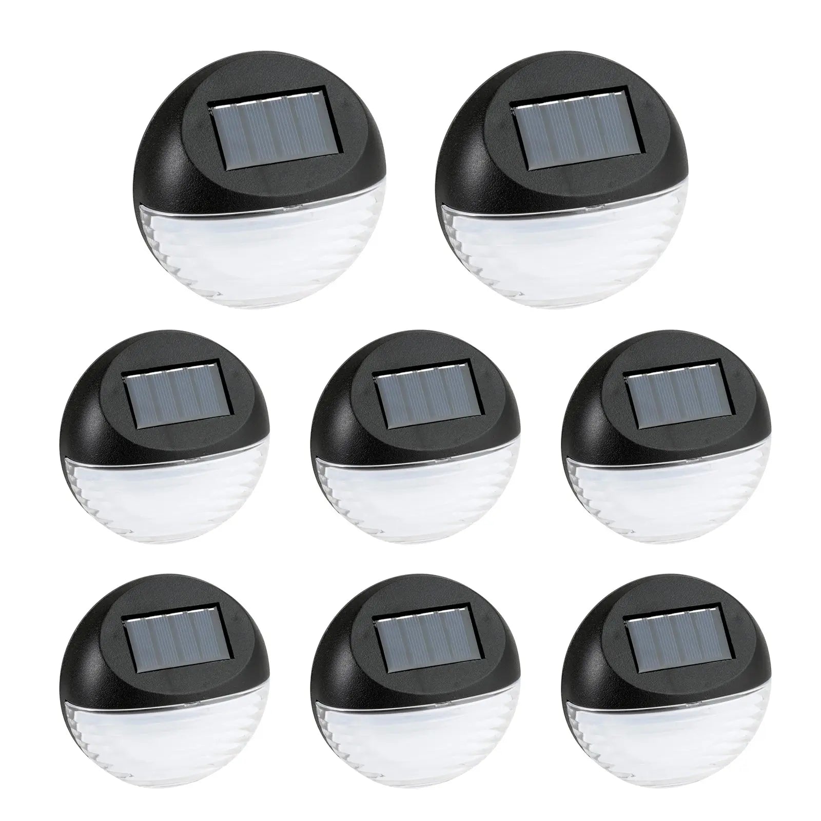 Utmark 8 Pack Round Solar LED Solar Fence Lights Outdoor Lighting Pathway Wall - Myzenhome