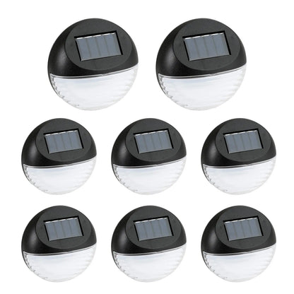 Utmark 8 Pack Round Solar LED Solar Fence Lights Outdoor Lighting Pathway Wall - Myzenhome