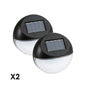 Utmark Round Solar LED Solar Fence Lights x 2 Pack - Myzenhome