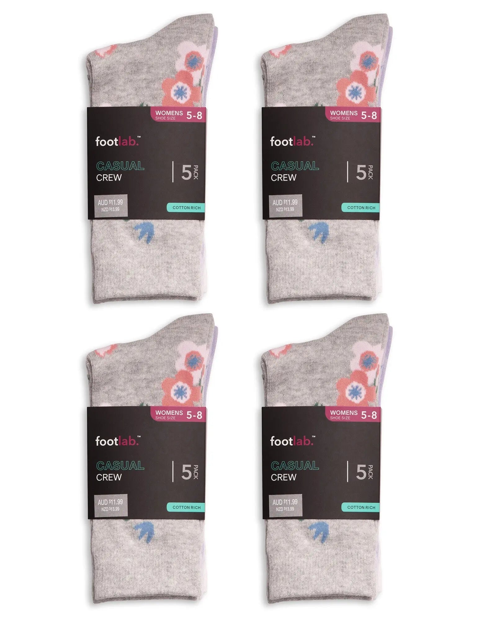 Womens 20 Pack Socks Casual Crew - Myzenhome