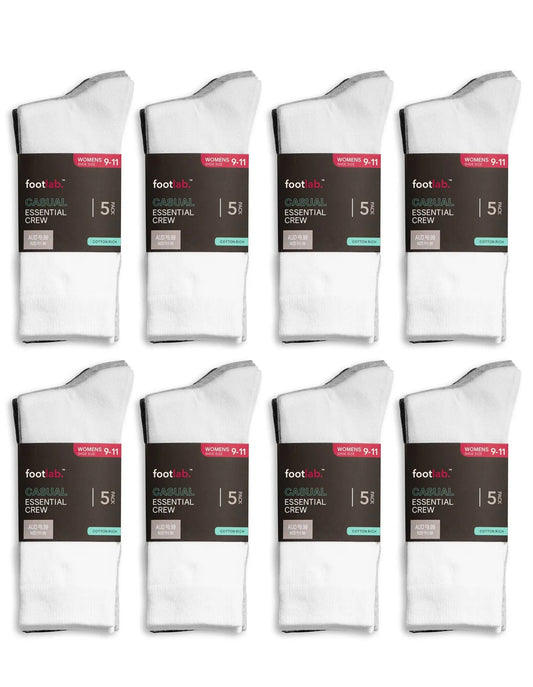 Womens 40 Pack Socks Essential Crew - Myzenhome